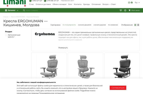 Scaun de birou Ergohuman ergonomic într-un spațiu modern