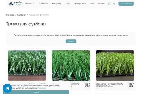 Зеленое футбольное поле с ровной травой